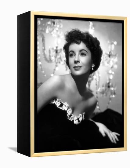 A PLACE IN THE SUN, 1951 directed by GEORGE STEVENS with Elizabeth Taylor (b/w photo)-null-Framed Stretched Canvas