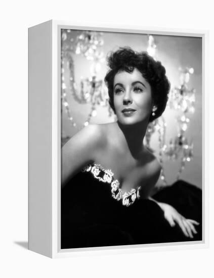 A PLACE IN THE SUN, 1951 directed by GEORGE STEVENS with Elizabeth Taylor (b/w photo)-null-Framed Stretched Canvas