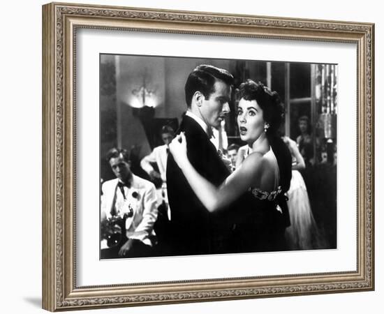 A Place in the Sun, Elizabeth Taylor, Montgomery Clift, 1951-null-Framed Premium Photographic Print