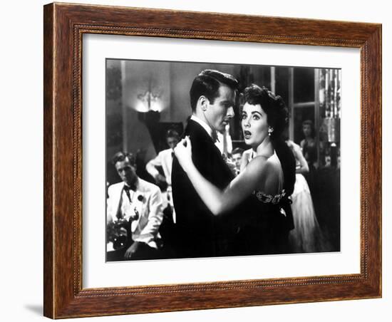 A Place in the Sun, Elizabeth Taylor, Montgomery Clift, 1951-null-Framed Premium Photographic Print