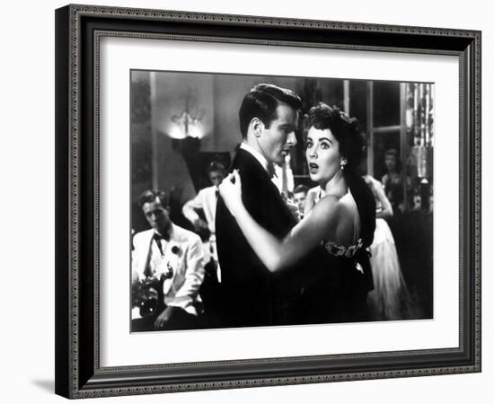 A Place in the Sun, Elizabeth Taylor, Montgomery Clift, 1951-null-Framed Premium Photographic Print