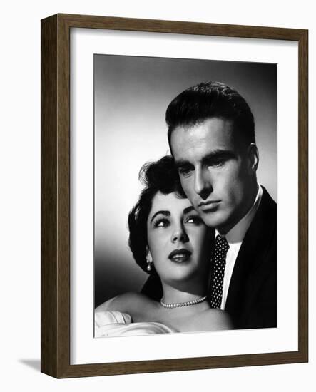 A Place in the Sun, Elizabeth Taylor, Montgomery Clift, 1951-null-Framed Art Print