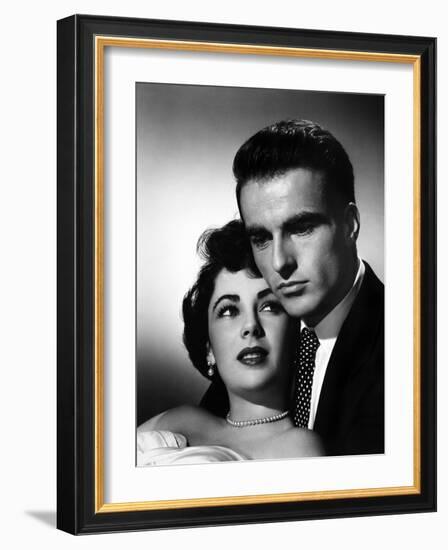 A Place in the Sun, Elizabeth Taylor, Montgomery Clift, 1951--Framed Art Print