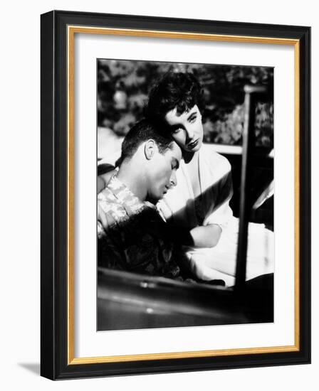 A Place in the Sun, from Left, Montgomery Clift, Elizabeth Taylor, 1951-null-Framed Photo