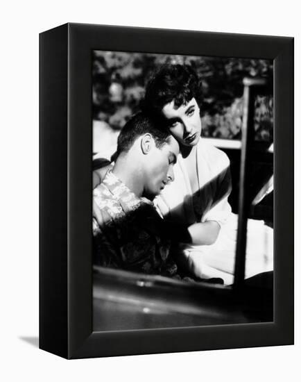 A Place in the Sun, from Left, Montgomery Clift, Elizabeth Taylor, 1951-null-Framed Stretched Canvas