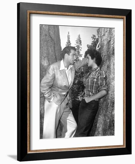 A Place in the Sun, Montgomery Clift, Elizabeth Taylor, 1951-null-Framed Premium Photographic Print