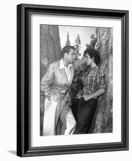 A Place in the Sun, Montgomery Clift, Elizabeth Taylor, 1951-null-Framed Premium Photographic Print