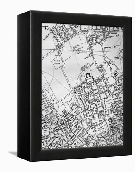 A plan of Holborn, St Giles, and St Pancras, London, in 1800 (1911)-Unknown-Framed Premier Image Canvas