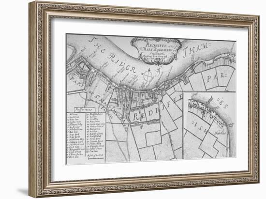 A Plan of Rotherhithe, 1755, (1912). Artists: Unknown, John Stow-John Stow-Framed Giclee Print