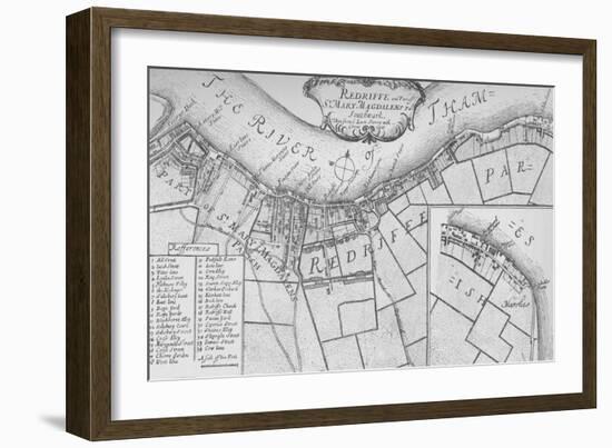 A Plan of Rotherhithe, 1755, (1912). Artists: Unknown, John Stow-John Stow-Framed Giclee Print