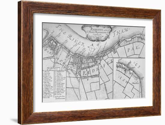 A Plan of Rotherhithe, 1755, (1912). Artists: Unknown, John Stow-John Stow-Framed Giclee Print