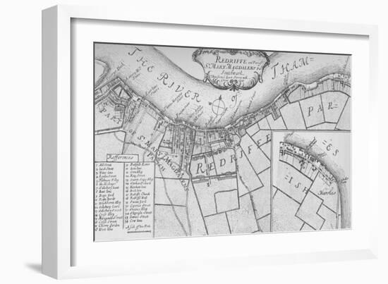 A Plan of Rotherhithe, 1755, (1912). Artists: Unknown, John Stow-John Stow-Framed Giclee Print