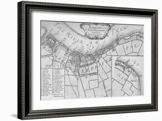 A Plan of Rotherhithe, 1755, (1912). Artists: Unknown, John Stow-John Stow-Framed Giclee Print