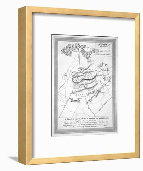 'A Plan of the Glorious Battle of Waterloo', 1815 (19th century)-Unknown-Framed Giclee Print