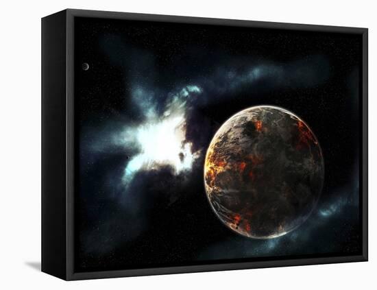 A Planet Harvested Off it's Resources and Left for Dead on it's Own-Stocktrek Images-Framed Premier Image Canvas