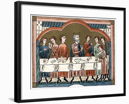 A Plantagenet King of England Dining-null-Framed Giclee Print