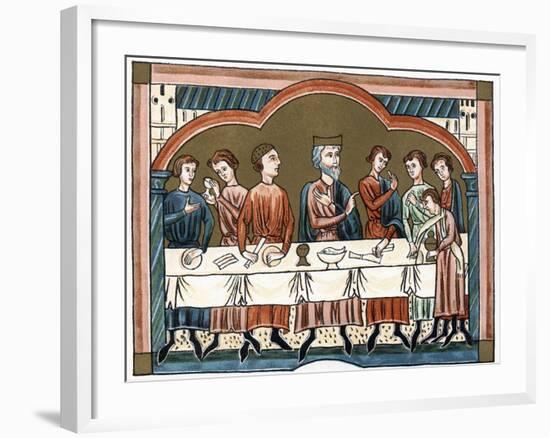 A Plantagenet King of England Dining-null-Framed Giclee Print