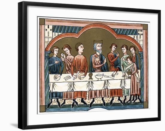 A Plantagenet King of England Dining-null-Framed Giclee Print