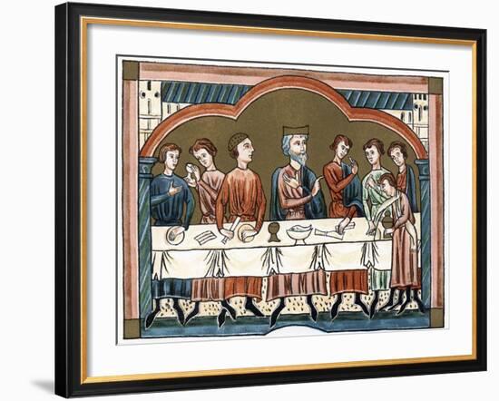 A Plantagenet King of England Dining-null-Framed Giclee Print