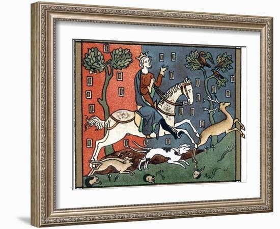 A Plantagenet King of England Out Hunting-null-Framed Giclee Print