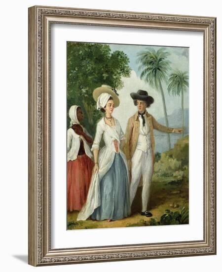 A Planter and His Wife, Attended by a Servant, c.1780-Agostino Brunias-Framed Giclee Print