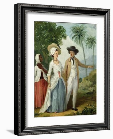 A Planter and His Wife, Attended by a Servant, c.1780-Agostino Brunias-Framed Giclee Print