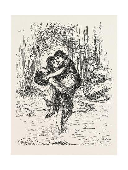 A Pleasant Burden Friendship Love Boy Girl Basket Stream 1876 Giclee Print Art Com A Pleasant Burden Friendship Love Boy Girl Basket Stream 1876 Giclee Print Art Com