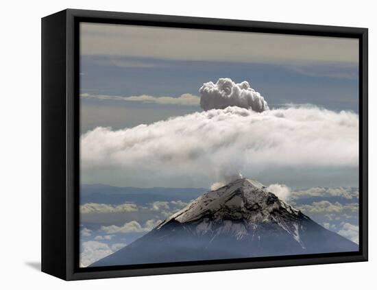 A Plume of Smoke and Steam Rises from the Popocatepetl Volcano-null-Framed Premier Image Canvas