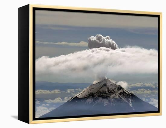 A Plume of Smoke and Steam Rises from the Popocatepetl Volcano-null-Framed Premier Image Canvas