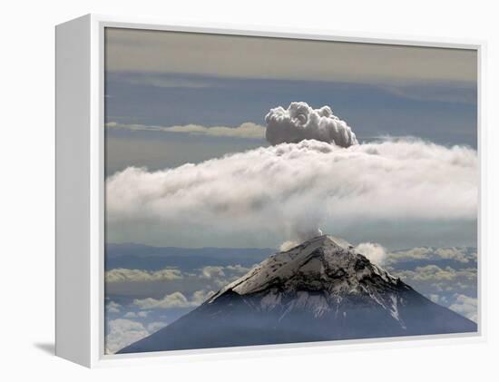 A Plume of Smoke and Steam Rises from the Popocatepetl Volcano-null-Framed Premier Image Canvas