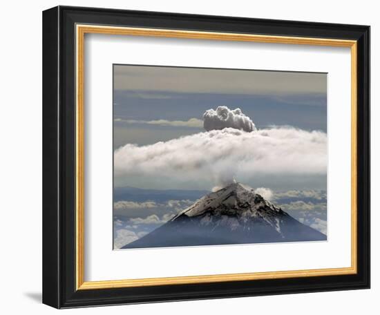 A Plume of Smoke and Steam Rises from the Popocatepetl Volcano-null-Framed Photographic Print