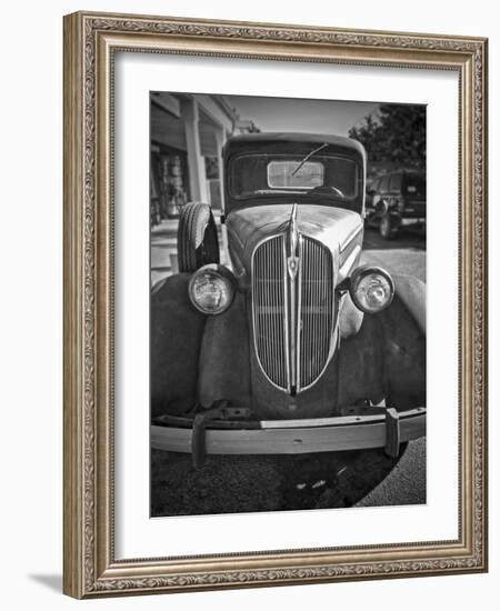 A Plymouth Roadster on a Lot Is an Automobile Relic from the Past-Steven Boone-Framed Photographic Print