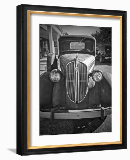 A Plymouth Roadster on a Lot Is an Automobile Relic from the Past-Steven Boone-Framed Photographic Print