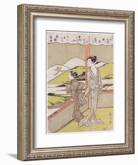 A Poem on the Autumn Moon by Kisen Hoshi-Suzuki Harunobu-Framed Giclee Print