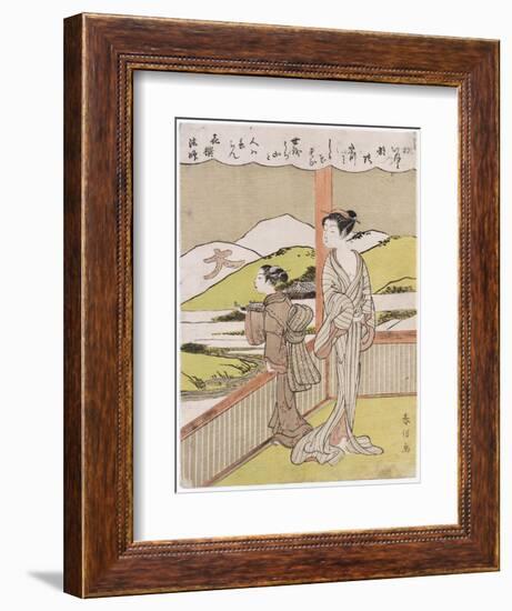 A Poem on the Autumn Moon by Kisen Hoshi-Suzuki Harunobu-Framed Giclee Print