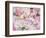 A Poetic Floral Montage from Pink Roses on Painted Texture-Alaya Gadeh-Framed Photographic Print