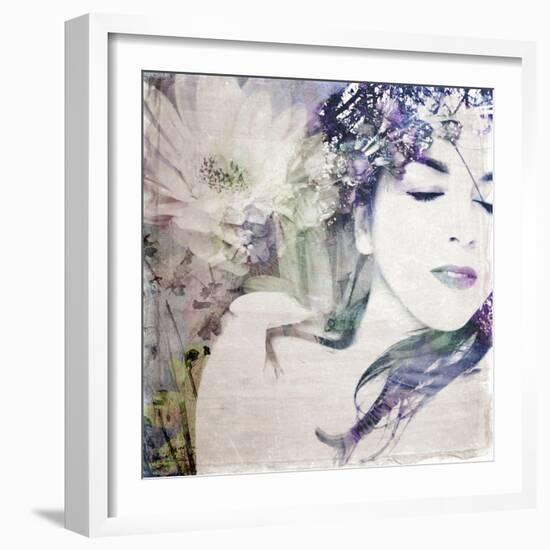 A Poetic Montage of a Womans Portrait and Flower-Alaya Gadeh-Framed Photographic Print