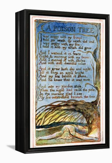 A Poison Tree: Plate 49 from Songs of Innocence and of Experience C.1815-26-William Blake-Framed Premier Image Canvas