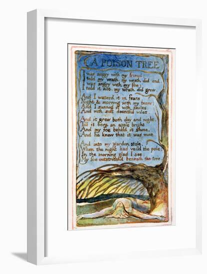 A Poison Tree: Plate 49 from Songs of Innocence and of Experience C.1815-26-William Blake-Framed Giclee Print