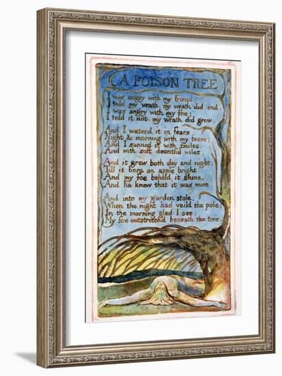 A Poison Tree: Plate 49 from Songs of Innocence and of Experience C.1815-26-William Blake-Framed Giclee Print