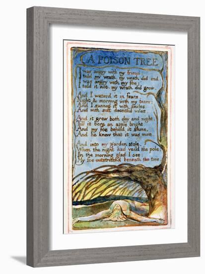 A Poison Tree: Plate 49 from Songs of Innocence and of Experience C.1815-26-William Blake-Framed Giclee Print