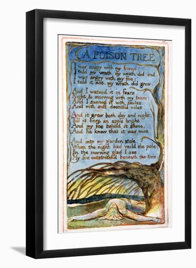 A Poison Tree: Plate 49 from Songs of Innocence and of Experience C.1815-26-William Blake-Framed Giclee Print