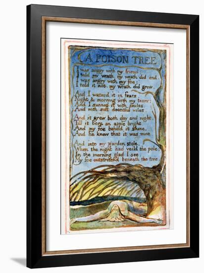 A Poison Tree: Plate 49 from Songs of Innocence and of Experience C.1815-26-William Blake-Framed Giclee Print