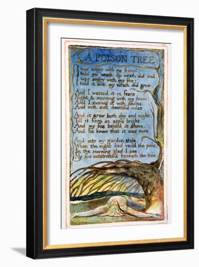 A Poison Tree: Plate 49 from Songs of Innocence and of Experience C.1815-26-William Blake-Framed Giclee Print