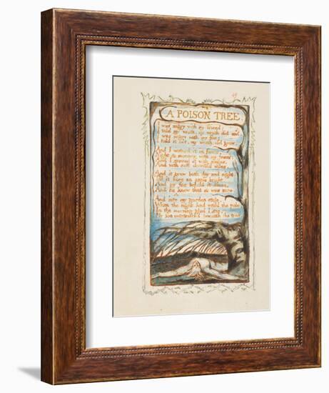 A Poison Tree. Songs of Innocence and of Experience, Ca 1825-William Blake-Framed Giclee Print