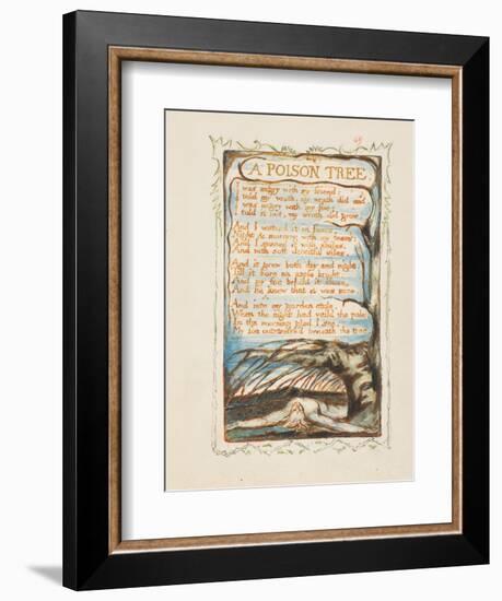 A Poison Tree. Songs of Innocence and of Experience, Ca 1825-William Blake-Framed Giclee Print