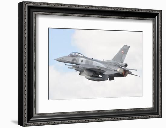 A Polish Air Force F-16 Block 52+ During Tlp in Spain-Stocktrek Images-Framed Photographic Print