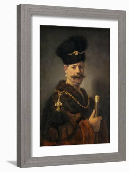 A Polish Nobleman, 1637-Rembrandt van Rijn-Framed Giclee Print