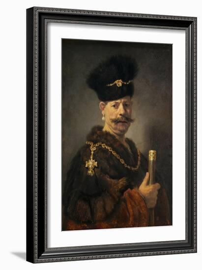 A Polish Nobleman, 1637-Rembrandt van Rijn-Framed Giclee Print