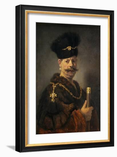 A Polish Nobleman, 1637-Rembrandt van Rijn-Framed Giclee Print